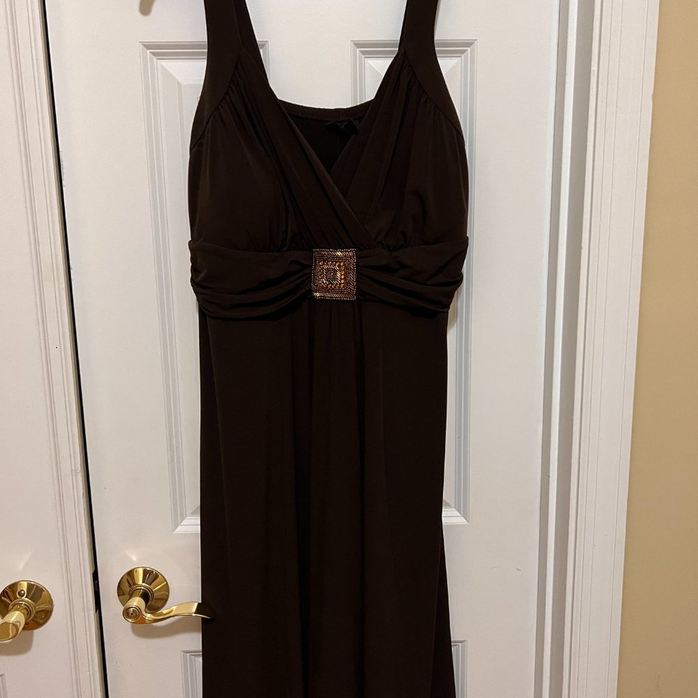 En Focus Women 14 W Chocolate brown dress